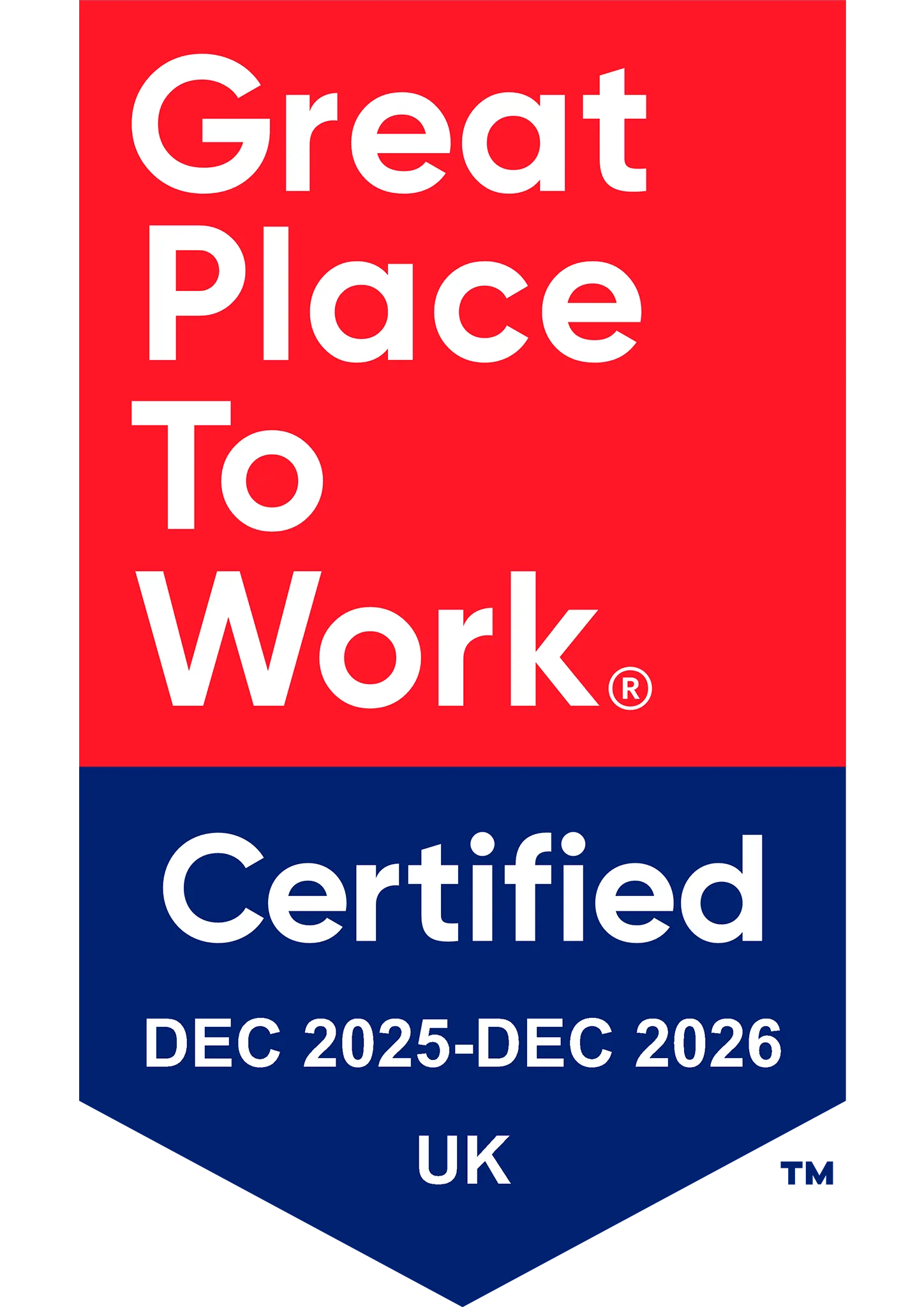 Great Place To Work Certified badge
